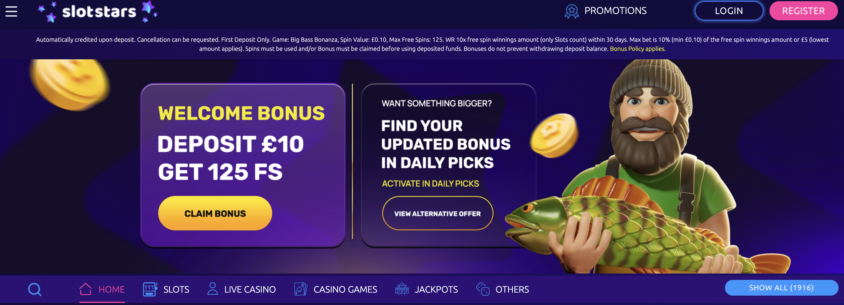 Get 125 Free Spins!
